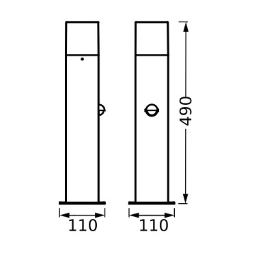 Ledvance - Vanjska lampa sa senzorom FIGO SQUARE 1xE27/20W/230V IP44
