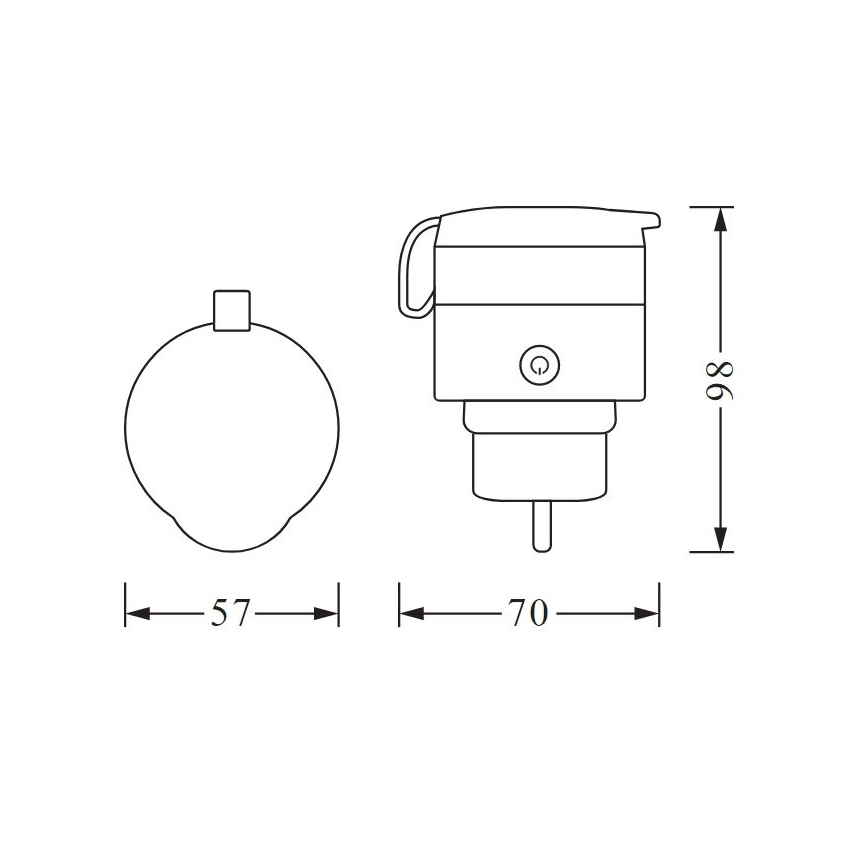 Ledvance - Vanjska pametna utičnica SMART+ PLUG 3680W IP44