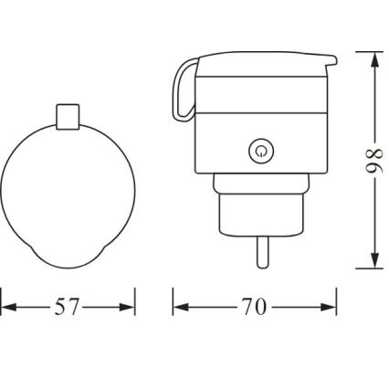 Ledvance - Vanjska pametna utičnica SMART+ PLUG 3680W IP44 SCHUKO
