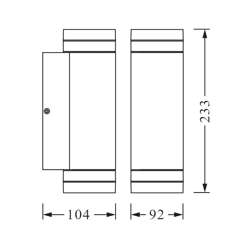 Ledvance - Vanjska zidna svjetiljka BEAM 2xGU10/35W/230V IP44