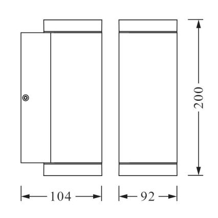 Ledvance - Vanjska zidna svjetiljka BEAM 2xGU10/35W/230V IP44