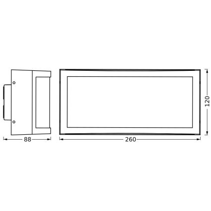 Ledvance - Vanjska zidna svjetiljka CUADRA 1xE27/40W/230V IP65