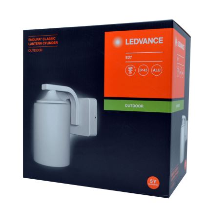 Ledvance - Vanjska zidna svjetiljka CYLINDER 1xE27/60W/230V IP43 bijela