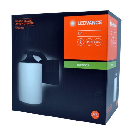 Ledvance - Vanjska zidna svjetiljka CYLINDER 1xE27/60W/230V IP43 crna