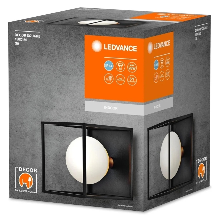 Ledvance - Vanjska zidna svjetiljka DECOR SQUARE 1xG9/28W/230V IP44
