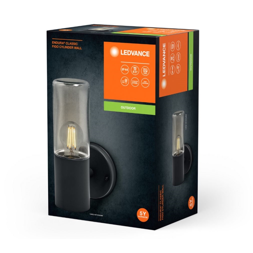Ledvance - Vanjska zidna svjetiljka FIGO CYLINDER 1xE27/20W/230V IP44
