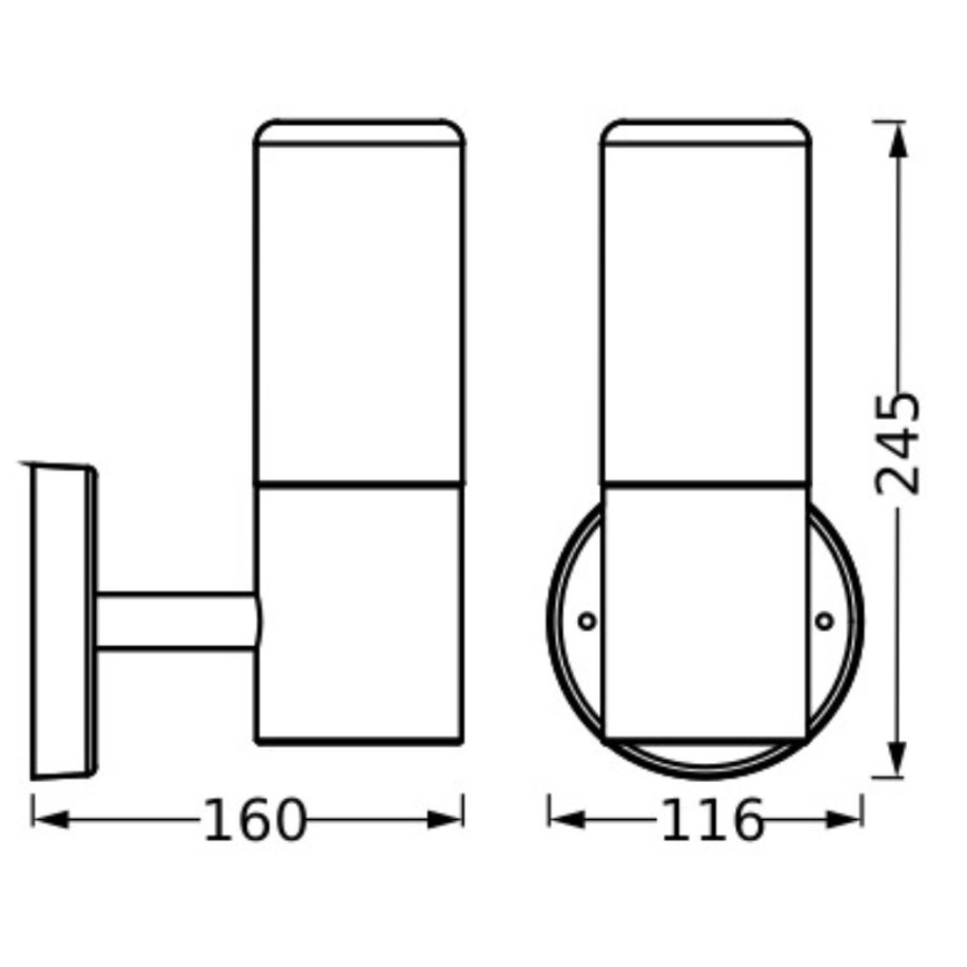 Ledvance - Vanjska zidna svjetiljka FIGO CYLINDER 1xE27/20W/230V IP44