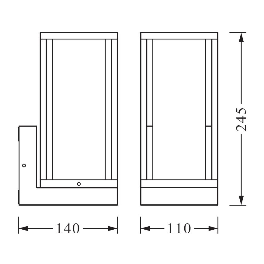 Ledvance - Vanjska zidna svjetiljka FRAME 1xE27/60W/230V IP44
