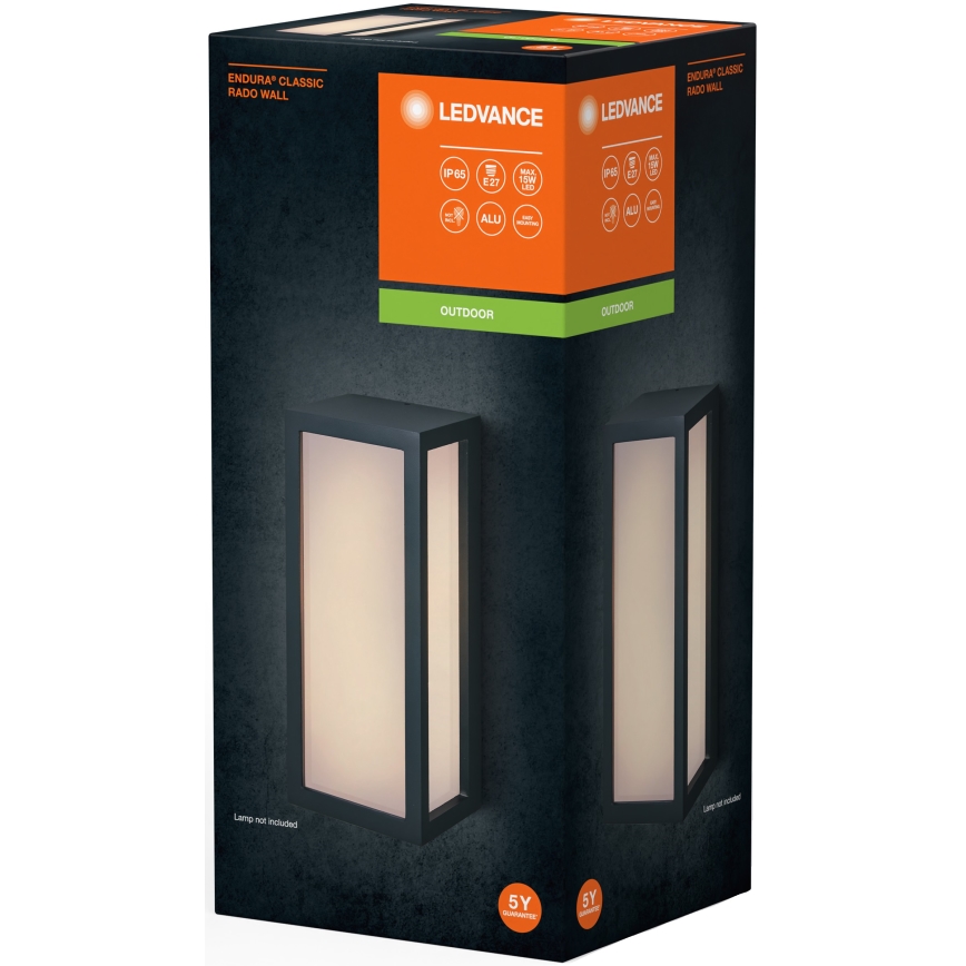 Ledvance - Vanjska zidna svjetiljka RADO 1xE27/18W/230V IP65