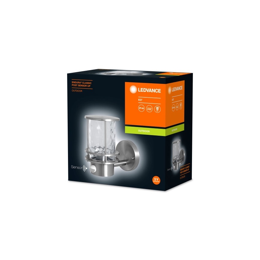 Ledvance - Vanjska zidna svjetiljka sa senzorom ENDURA 1xE27/60W/230V IP44
