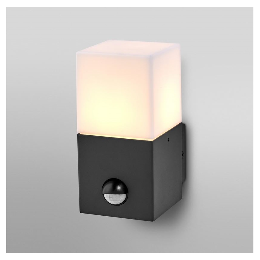 Ledvance - Vanjska zidna svjetiljka sa senzorom FIGO SQUARE 1xE27/20W/230V