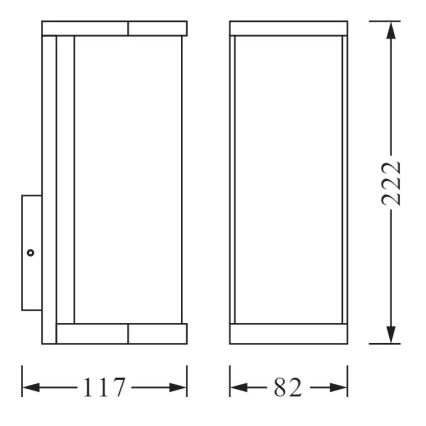 Ledvance - Vanjska zidna svjetiljka TUBULAR 1xE27/60W/230V IP44