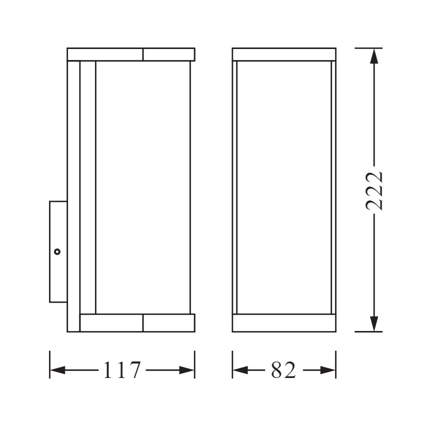 Ledvance - Vanjska zidna svjetiljka TUBULAR 1xE27/60W/230V IP44
