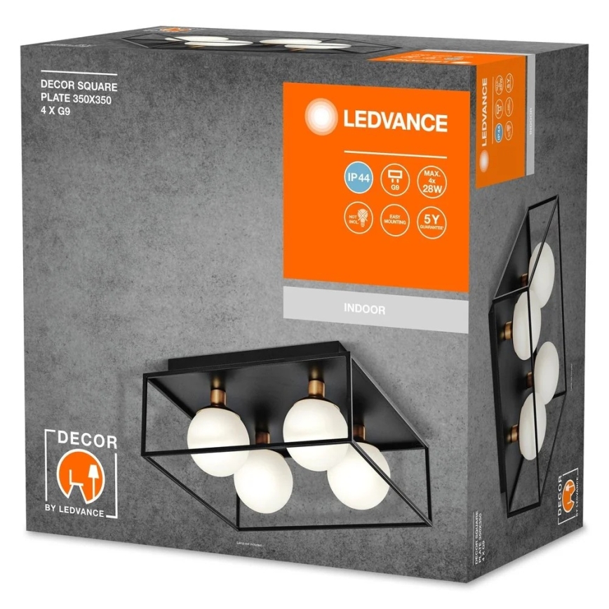 Ledvance - Vanjsko zidno svjetlo DECOR SQUARE 4xG9/28W/230V IP44