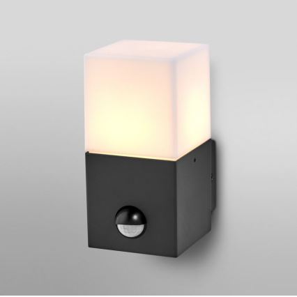 Ledvance - Vanjsko zidno svjetlo sa senzorom FIGO SQUARE 1xE27/20W/230V