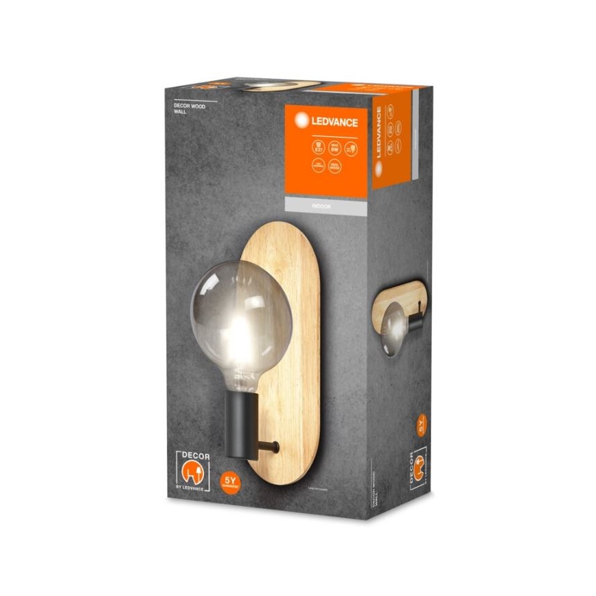 Ledvance - Zidna svjetiljka DECOR WOOD 1xE27/8W/230V