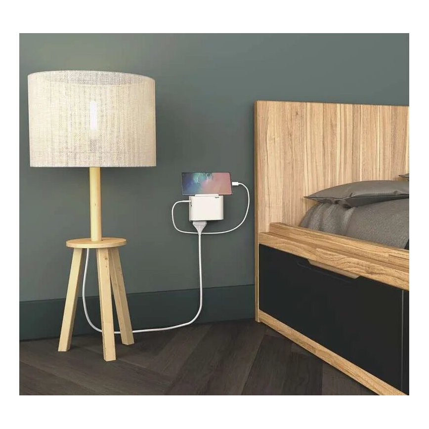 Legrand 049401 - Razdjelna utičnica 2U Tip C + USB-A + USB-C bijela