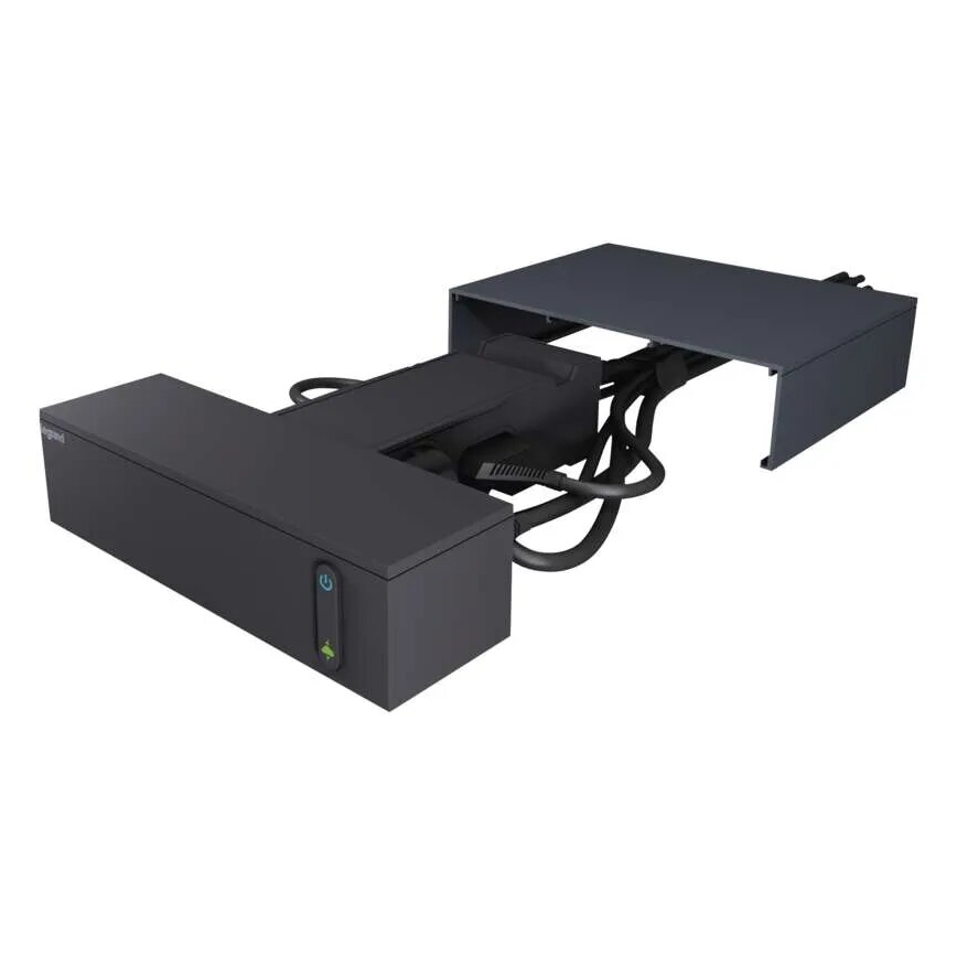 Legrand 049430 - Multimedijski HUB s prekidačem 4U Tip E + 4U Tip C 2m crna