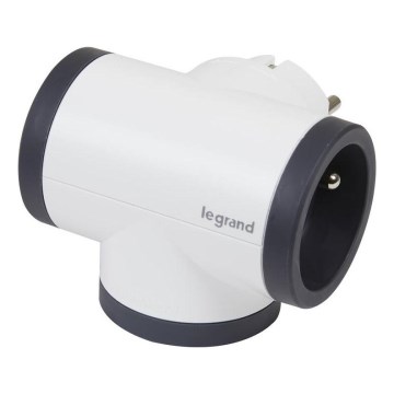 Legrand 049436 - Razdjelna utičnica rotirajuća 3U Tip E bijela/crna