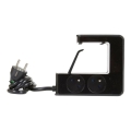 Legrand 050412 - Produžni kabel s prekidačem za stolnu ploču 4 utičnice Tip E + 2x USB-A 1,5m crna