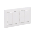 Legrand - 2x Dvostruki stepenišni prekidač br. 5 s okvirom SUNO bijeli
