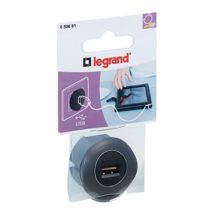 Legrand 50681 - Adapter USB za utičnicu 230V/1,5A crni