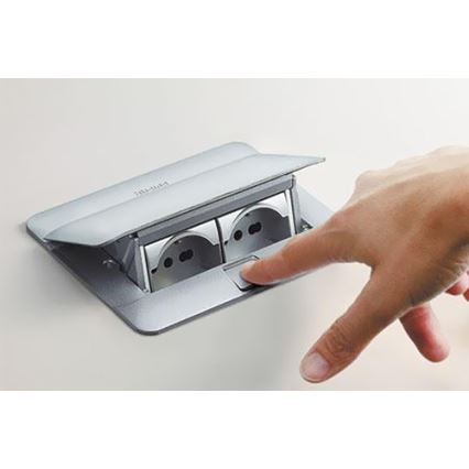 Legrand 54011 - Okvir za utičnicu za ploču stola POP-UP 4M aluminij