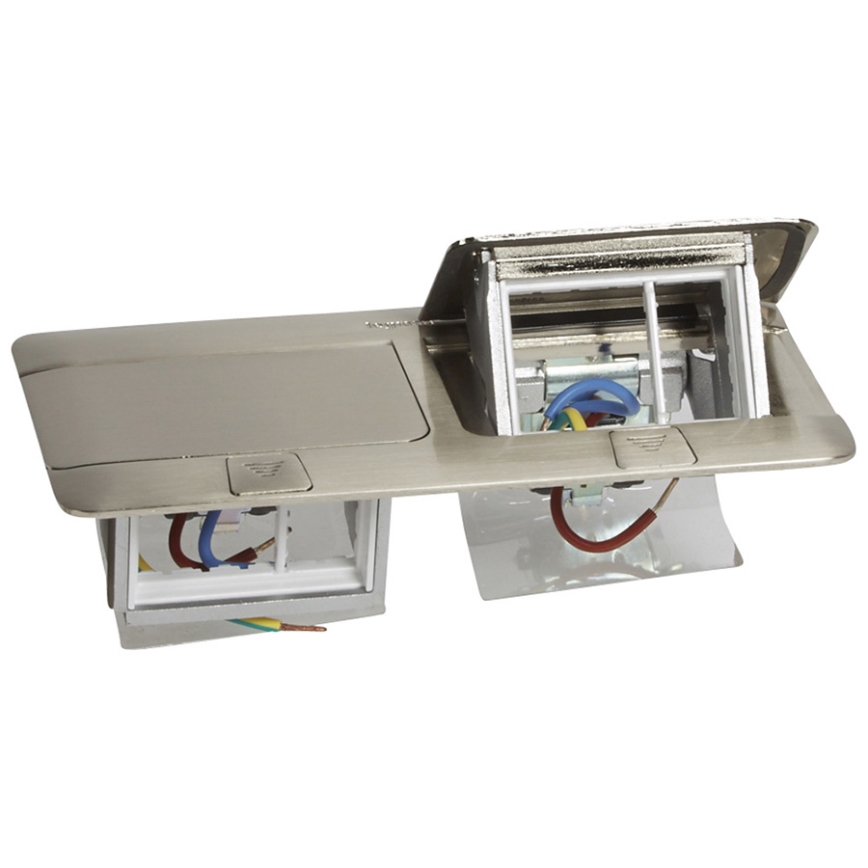 Legrand 54023 - Okvir za utičnice za ploču stola POP-UP 2x4M nehrđajući čelik