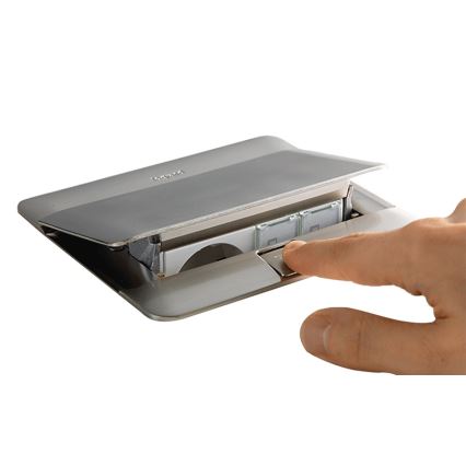 Legrand 54023 - Okvir za utičnice za ploču stola POP-UP 2x4M nehrđajući čelik