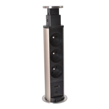Legrand 654970 - Stup s utičnicama za stol 3x230V + USB-A + USB-C