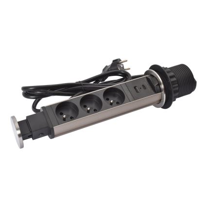 Legrand 654970 - Stup s utičnicama za stol 3x230V + USB-A + USB-C