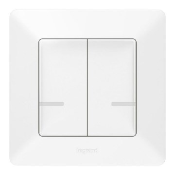 Legrand 752187- Pametni bežični prekidač s 2 tipke VALENA 1xCR2032 Wi-Fi IP40