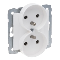 Legrand - Dvostruka zidna utičnica bez okvira 250V/16A SUNO bijela