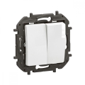 Legrand - Dvostruki prekidač bez okvira br. 5 NILOE bijeli