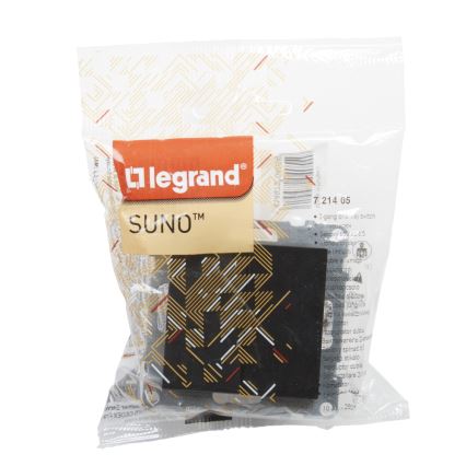 Legrand - Dvostruki prekidač bez okvira br. 5 SUNO crni