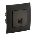 Legrand - Ethernet utičnica RJ45 s okvirom NILOE crna