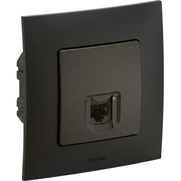 Legrand - Ethernet utičnica RJ45 s okvirom NILOE crna