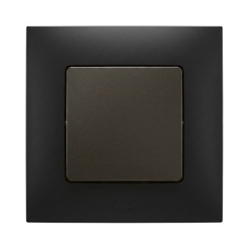 Legrand - Jednopolni prekidač br. 1 s okvirom NILOE crni