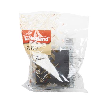 Legrand - Jednostruki prekidač bez okvira br. 1/0 SUNO crni