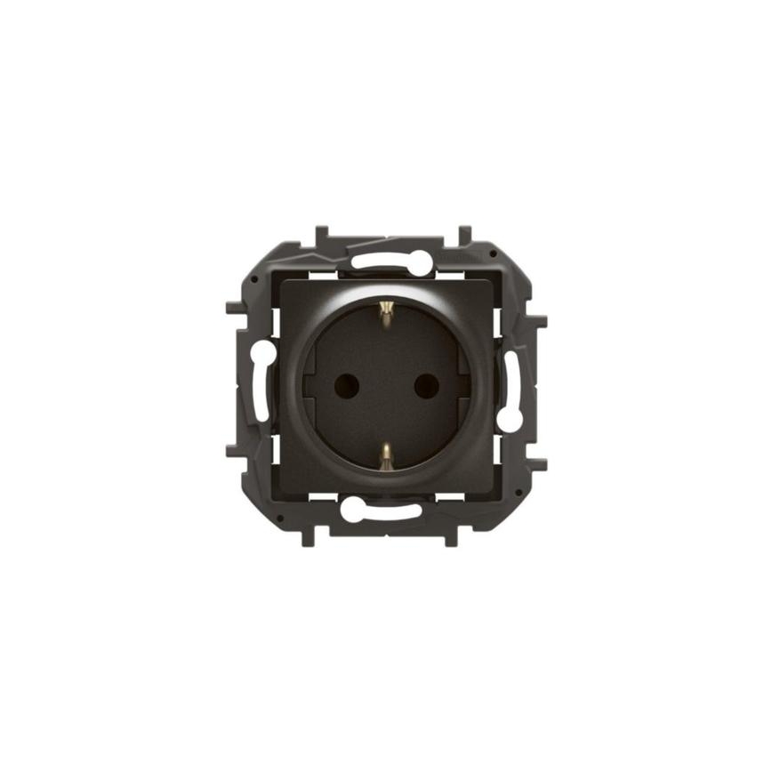 Legrand - Kućna SCHUKO utičnica 250V/16A NILOE crna