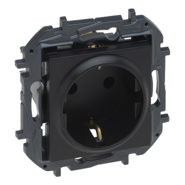 Legrand - Kućna SCHUKO utičnica bez okvira 250V/16A NILOE STEP crna