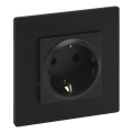Legrand - Kućna SCHUKO utičnica s okvirom 250V/16A NILOE STEP crna