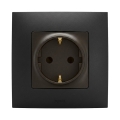 Legrand - Kućna SCHUKO utičnica s okvirom NILOE 250V crna