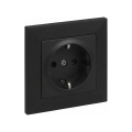 Legrand - Kućna SCHUKO utičnica s okvirom SUNO 250V crna