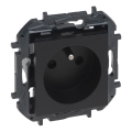 Legrand - Kućna utičnica bez okvira 250V/16A NILOE STEP crna