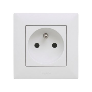 Legrand - Kućna utičnica s okvirom NILOE STEP 250V bijela