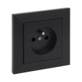 Legrand - Kućna utičnica s okvirom SUNO 250V crna