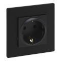 Legrand - Kućna utičnica SCHUKO s okvirom NILOE STEP 250V crna
