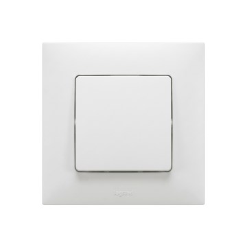 Legrand - Prekidač za stepenište br. 6 s okvirom NILOE bijeli