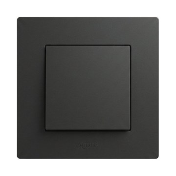 Legrand - Prekidač za stubište br. 6 s okvirom NILOE STEP crni